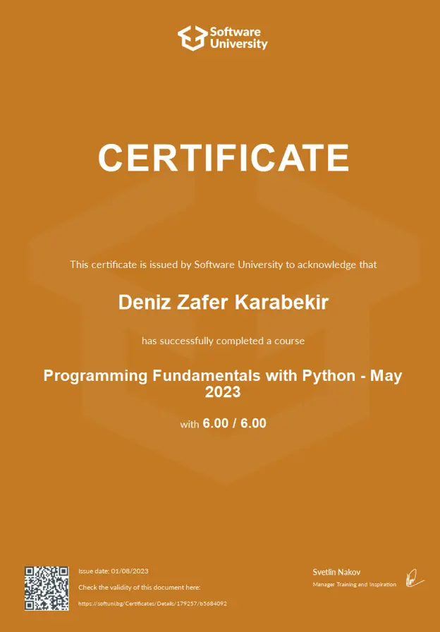 Certificate 1